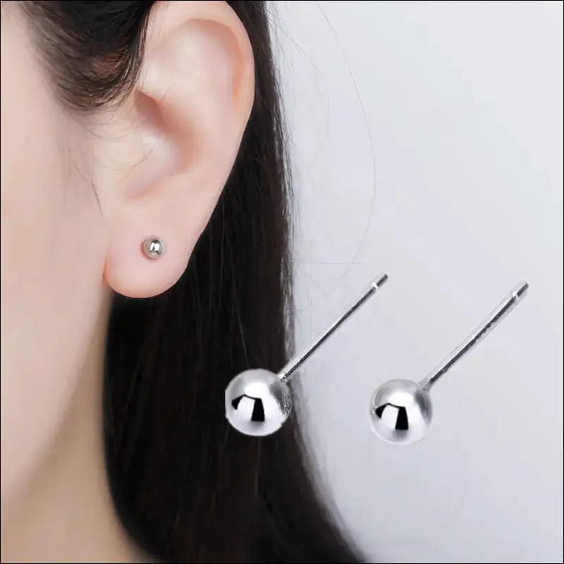 Ear ear nail female summer 999 sterling silver Korea simple