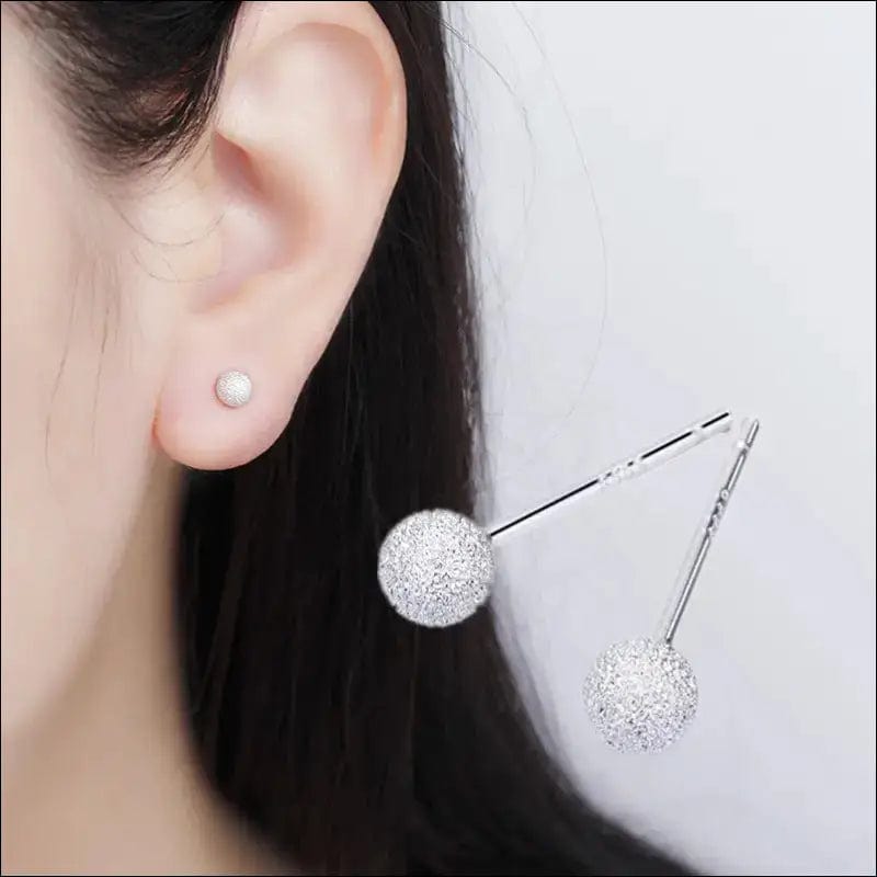 Ear ear nail female summer 999 sterling silver Korea simple