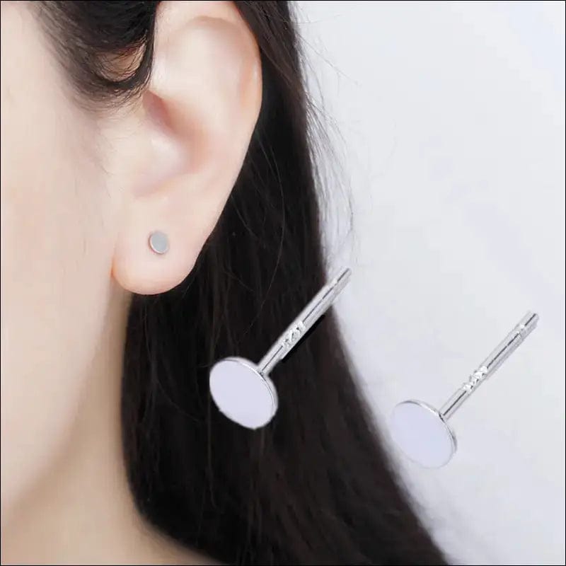 Ear ear nail female summer 999 sterling silver Korea simple