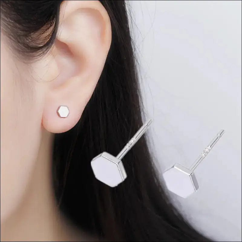 Ear ear nail female summer 999 sterling silver Korea simple