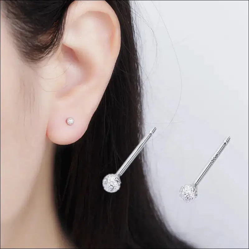 Ear ear nail female summer 999 sterling silver Korea simple