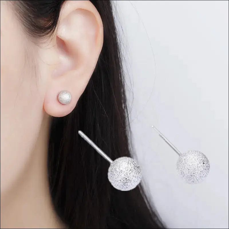 Ear ear nail female summer 999 sterling silver Korea simple