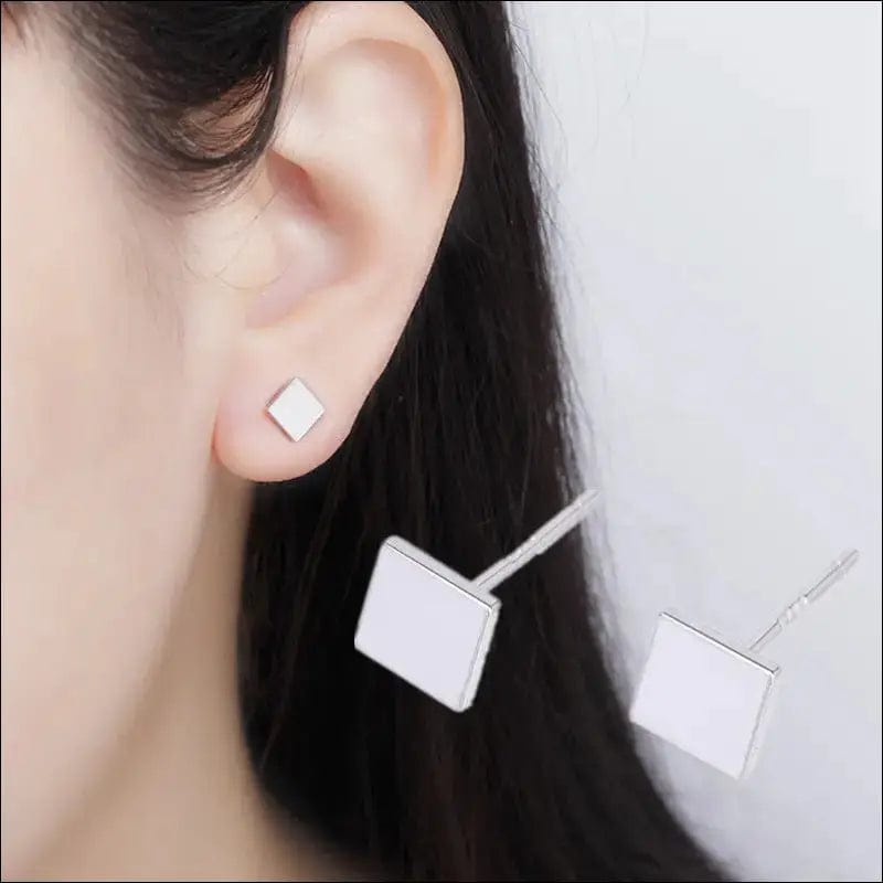 Ear ear nail female summer 999 sterling silver Korea simple