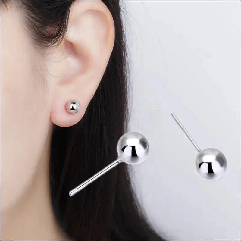 Ear ear nail female summer 999 sterling silver Korea simple