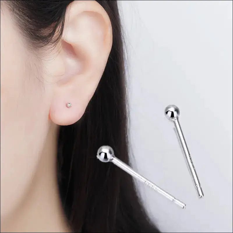 Ear ear nail female summer 999 sterling silver Korea simple