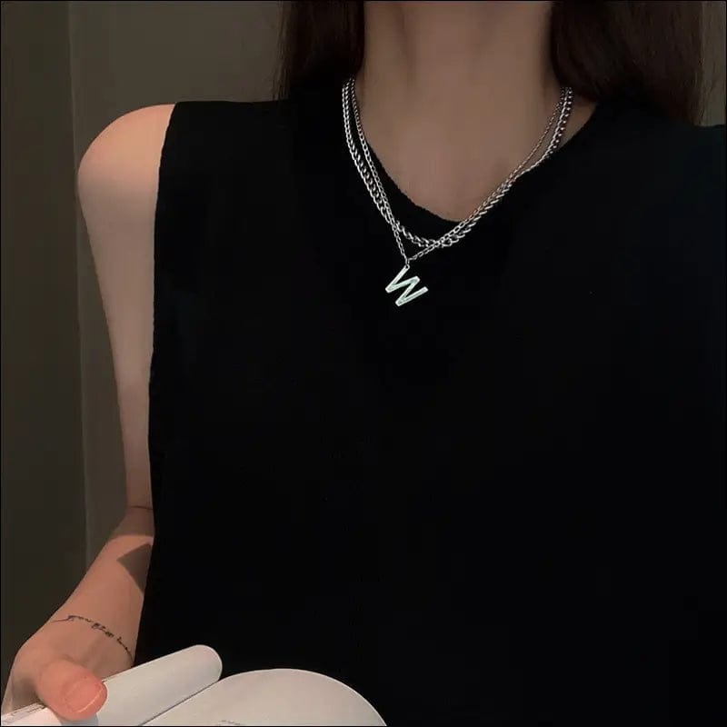 European and American double layer necklace female minimally