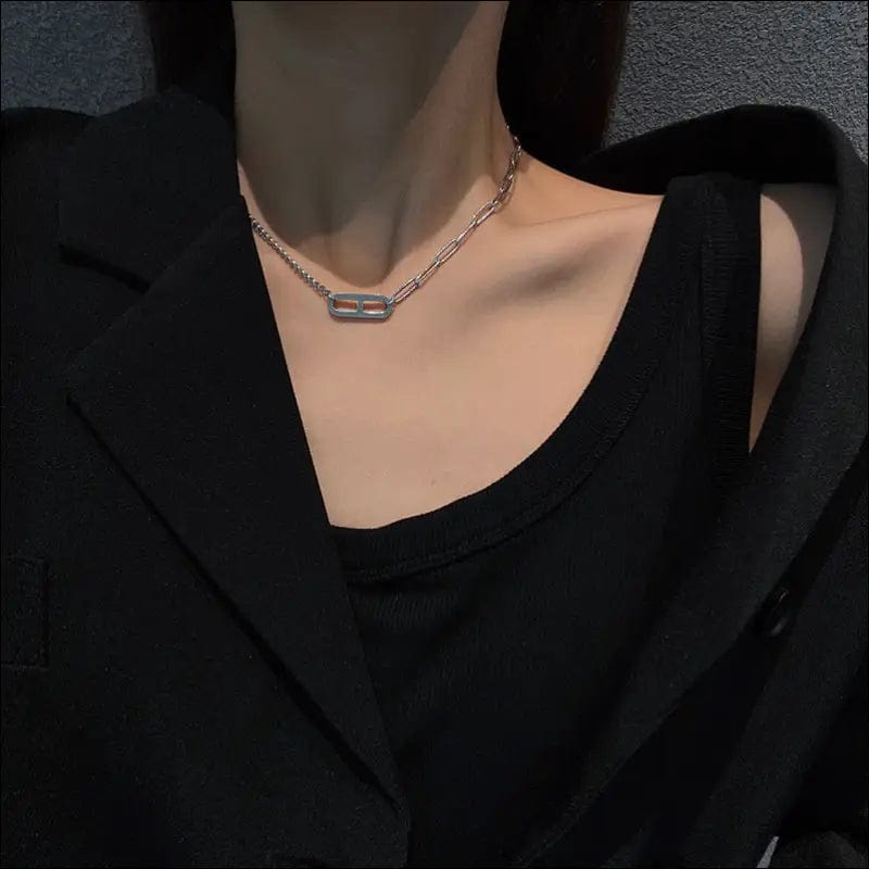 European and American double layer necklace female minimally