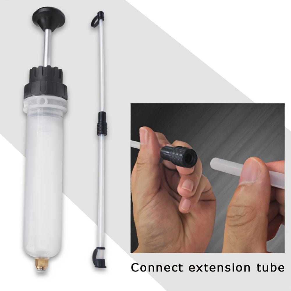 200cc Oil Extractor Pump - Effortlessly Extract & Transfer Car Oil With This Manual Vacuum Syringe Pump!