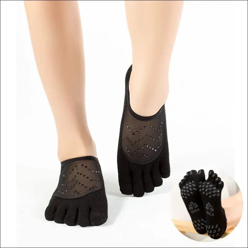 Factory direct non-slip yoga socks female cotton five