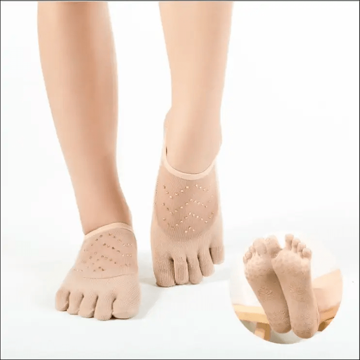 Factory direct non-slip yoga socks female cotton five