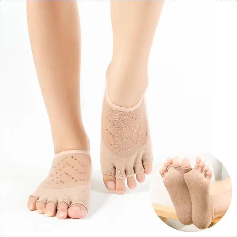 Factory direct non-slip yoga socks female cotton five