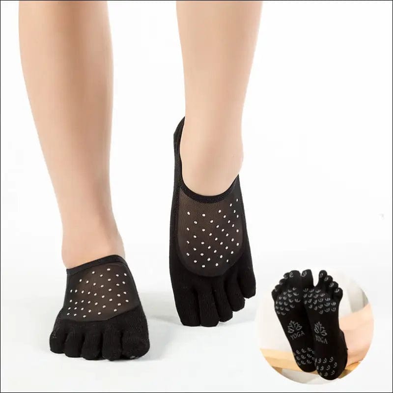 Factory direct non-slip yoga socks female cotton five