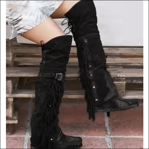 Fashion Bohemia Knee-length Women Boots Ethnic Personality