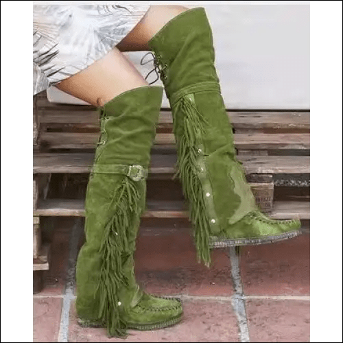 Fashion Bohemia Knee-length Women Boots Ethnic Personality