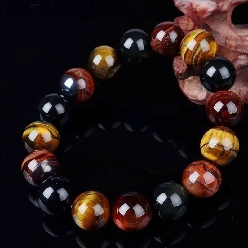 Fashion Colorful Tiger Eyes Beads Bracelet 10mm 12mm 14mm