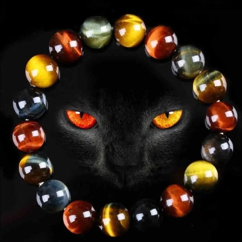 Fashion Colorful Tiger Eyes Beads Bracelet 10mm 12mm 14mm