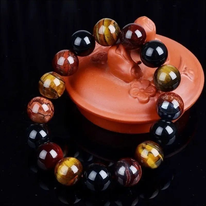 Fashion Colorful Tiger Eyes Beads Bracelet 10mm 12mm 14mm