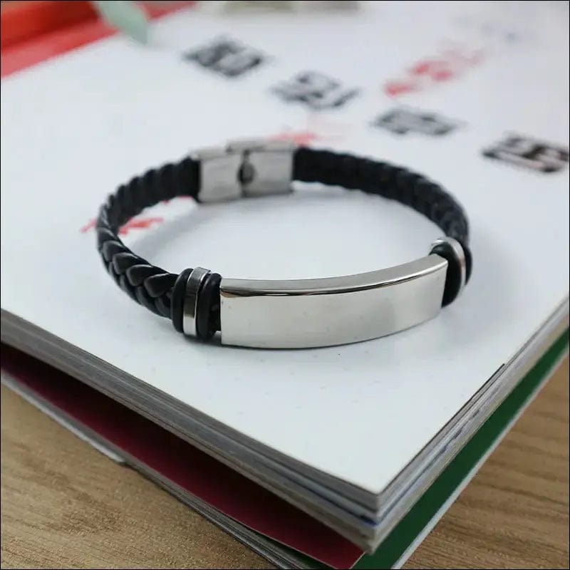 Fashion leather creative retro trend bracelet knitting male