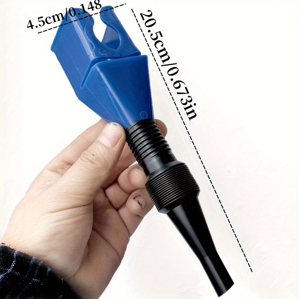 Plastic Oil Funnel Portable Folding Telescopic Hose Clamp Free Hand Filling Motorcycle Gasoline Funnel