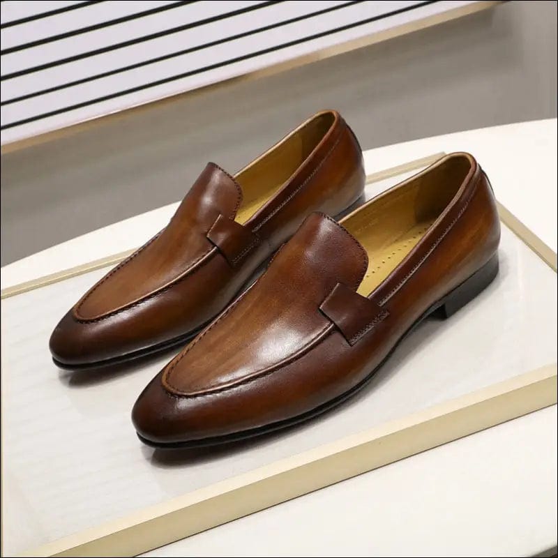 FELIX CHU Designer Fashion Mens Loafers Leather Handmade