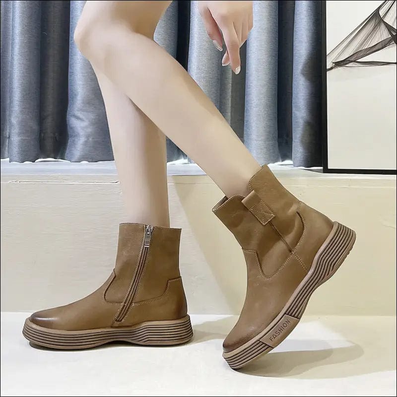 First layer cowhide new autumn Martin boots female wild