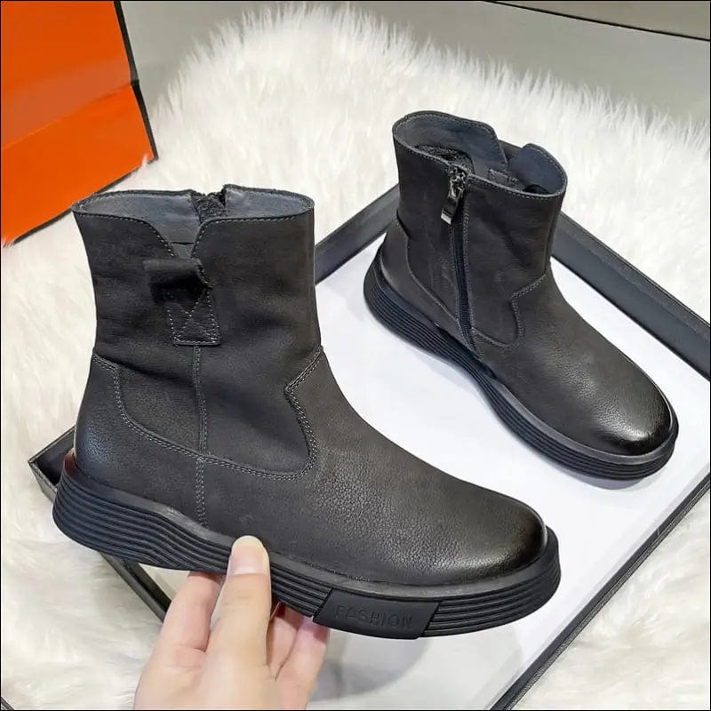 First layer cowhide new autumn Martin boots female wild