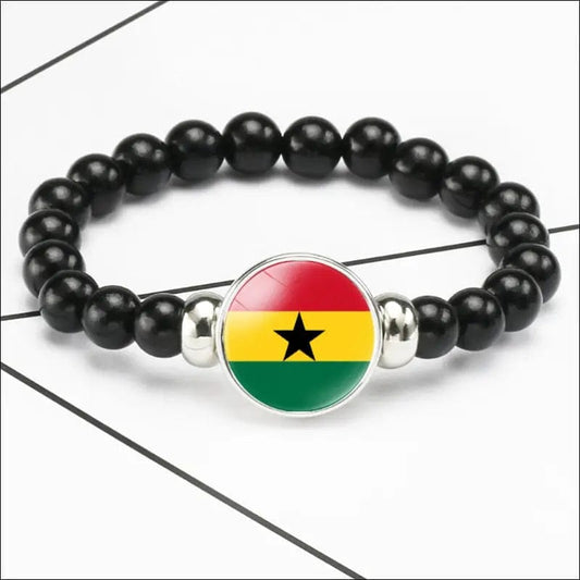 Flags of African Countries Beads Bracelet Ghana Senegal