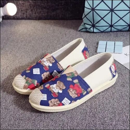 Flat Shoes Women Sneakers 2019 - Bear blue / 35 -