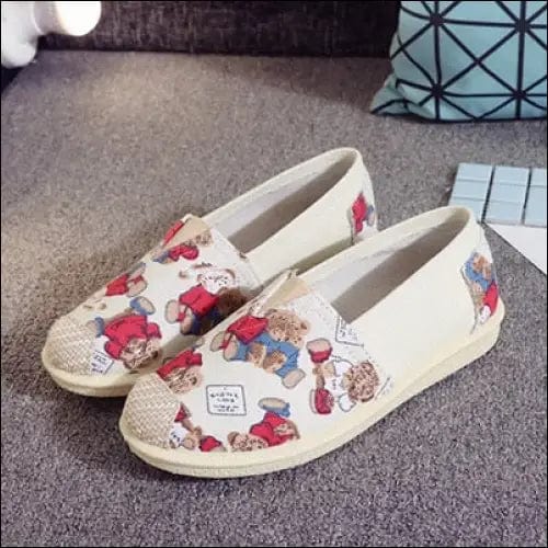 Flat Shoes Women Sneakers 2019 - Bear red / 35 -