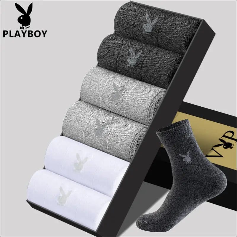 Flower Gongzi Pack of solid color cotton men’s tube socks