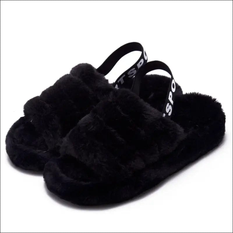 Fluff Yeah fur slippers SLIDE wedge tension bandwearing open