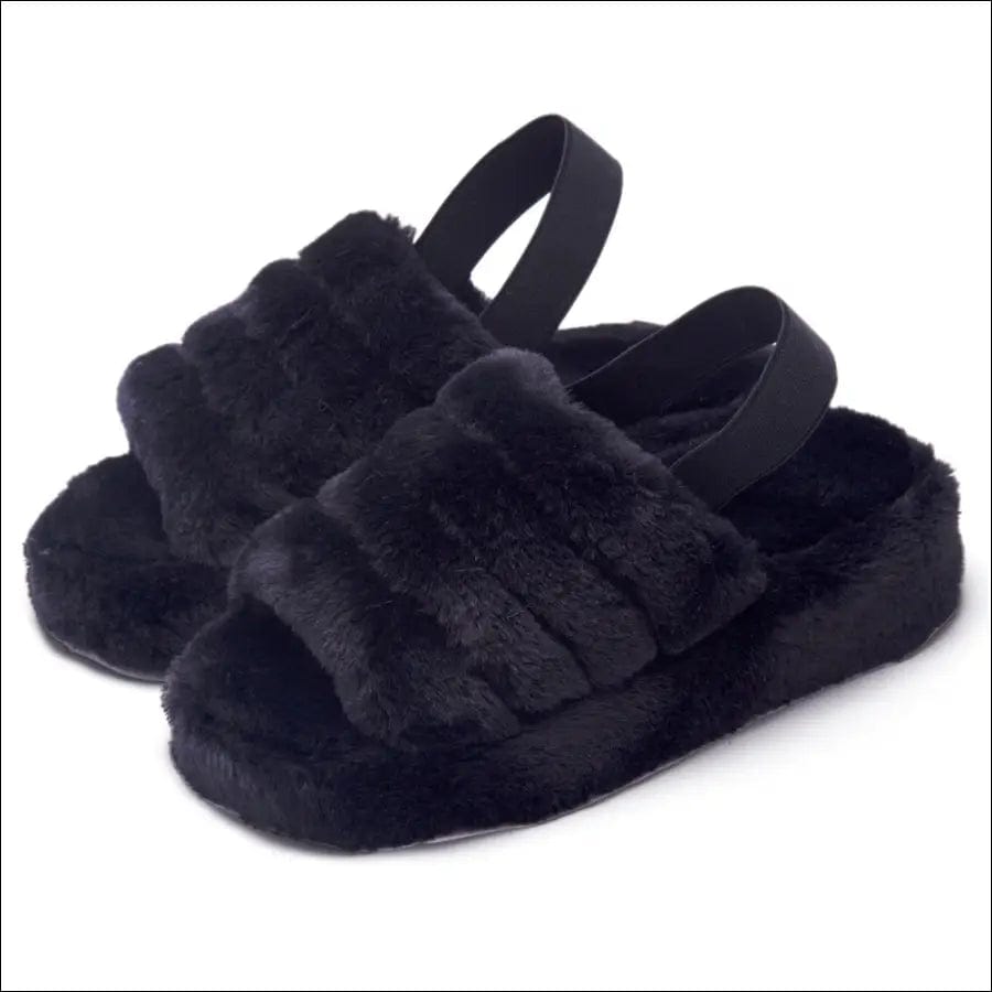 Fluff Yeah fur slippers SLIDE wedge tension bandwearing open