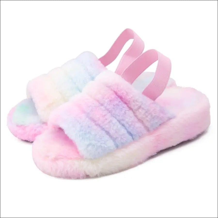 Fluff Yeah fur slippers SLIDE wedge tension bandwearing open