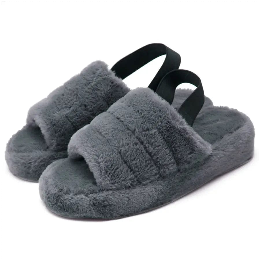 Fluff Yeah fur slippers SLIDE wedge tension bandwearing open