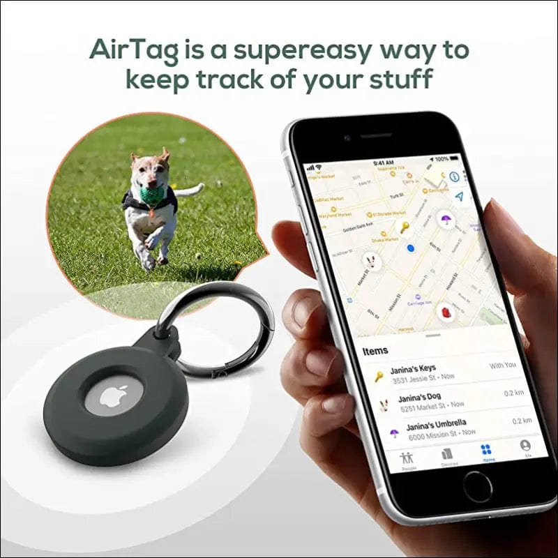 For Apple Airtags Liquid Silicone Protective Sleeve Locator