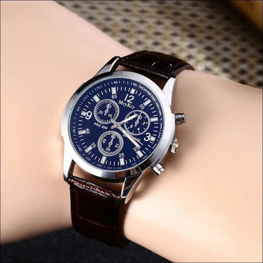 Foreign trade blue glass classic watch fashion men’s