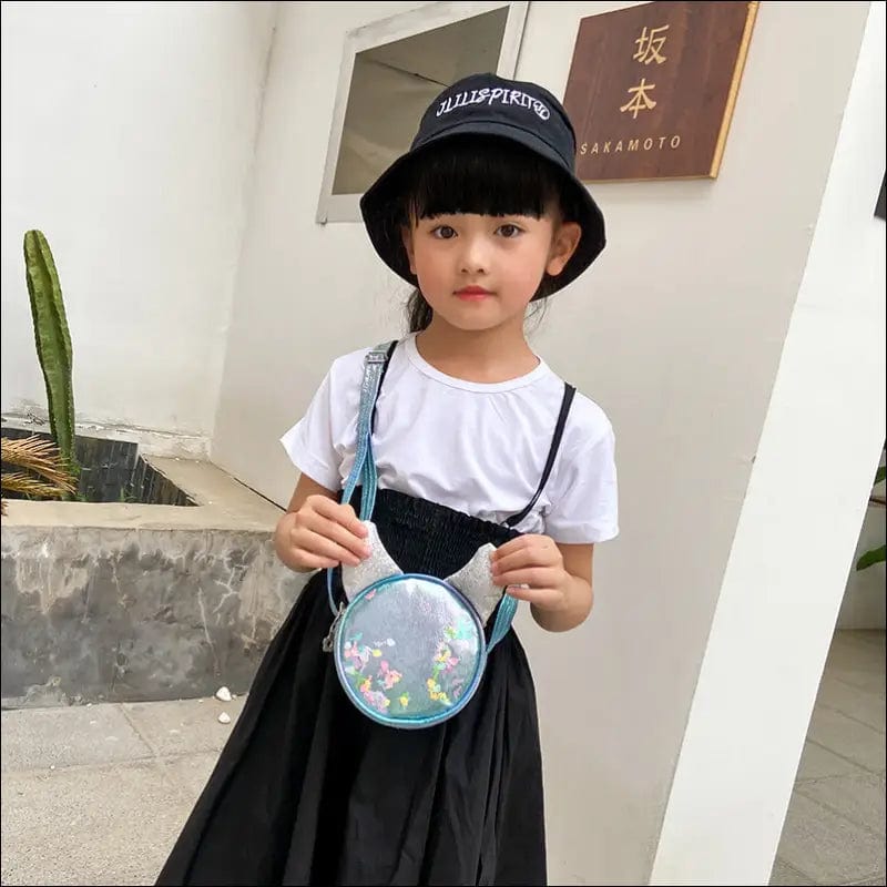 Foreign trade cartoon children’s bag PU laser cute princess