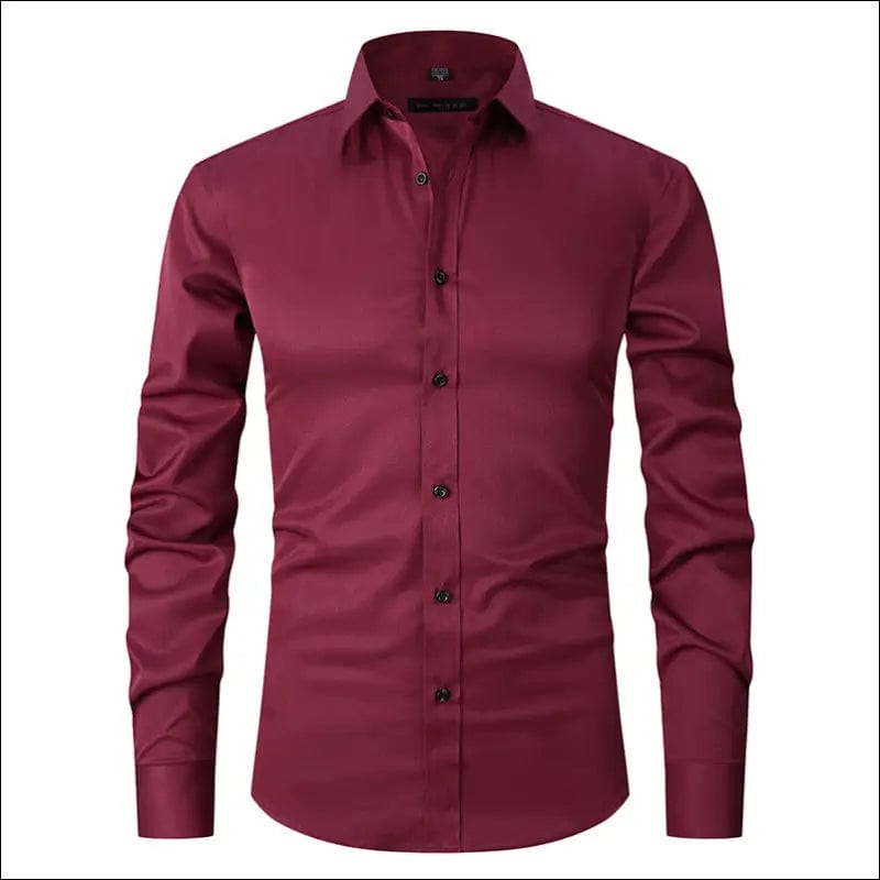 Four-sided stretch shirt men’s long-sleeved Amazon hot sale