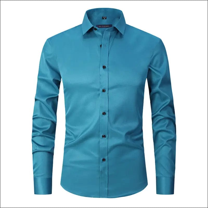 Four-sided stretch shirt men’s long-sleeved Amazon hot sale