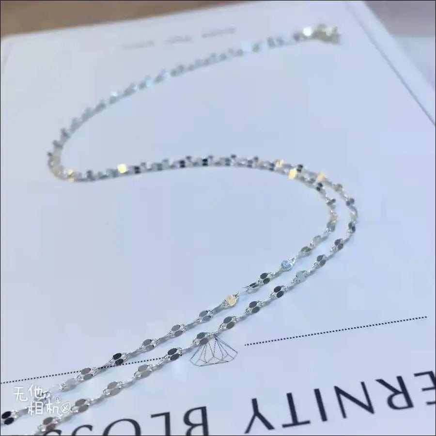 Full silver 999 lip chain 0.9 grams nod clavicle simple