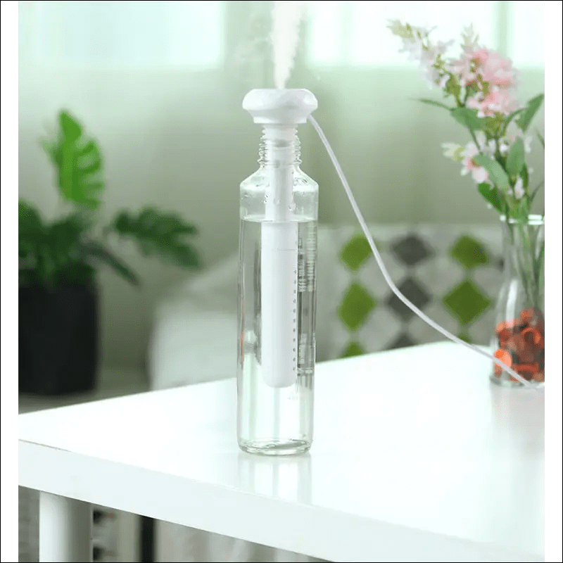 Gift portable mineral water bottle humidifier white
