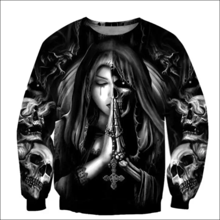 Halloween Skull Anime 3D Sweatshirt - 2Style / 2XL -