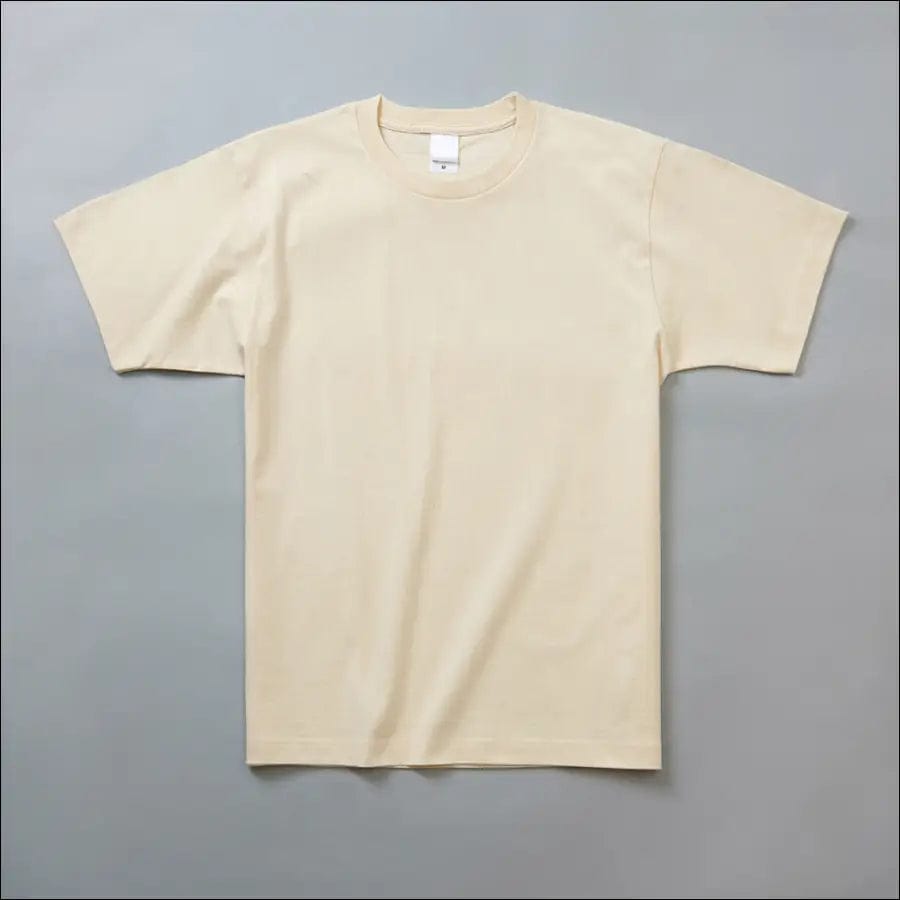 Heavy cotton T-shirt men’s white large size short-sleeved