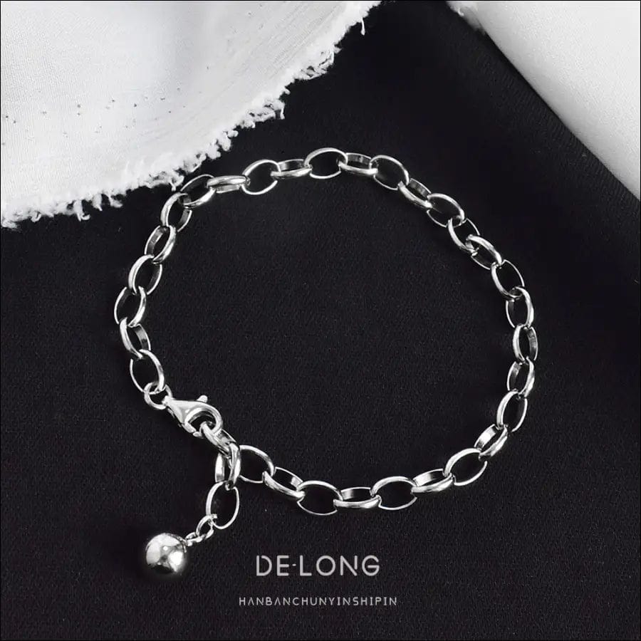 Heavy Industry Personality Pearl Chain Bracelet S925