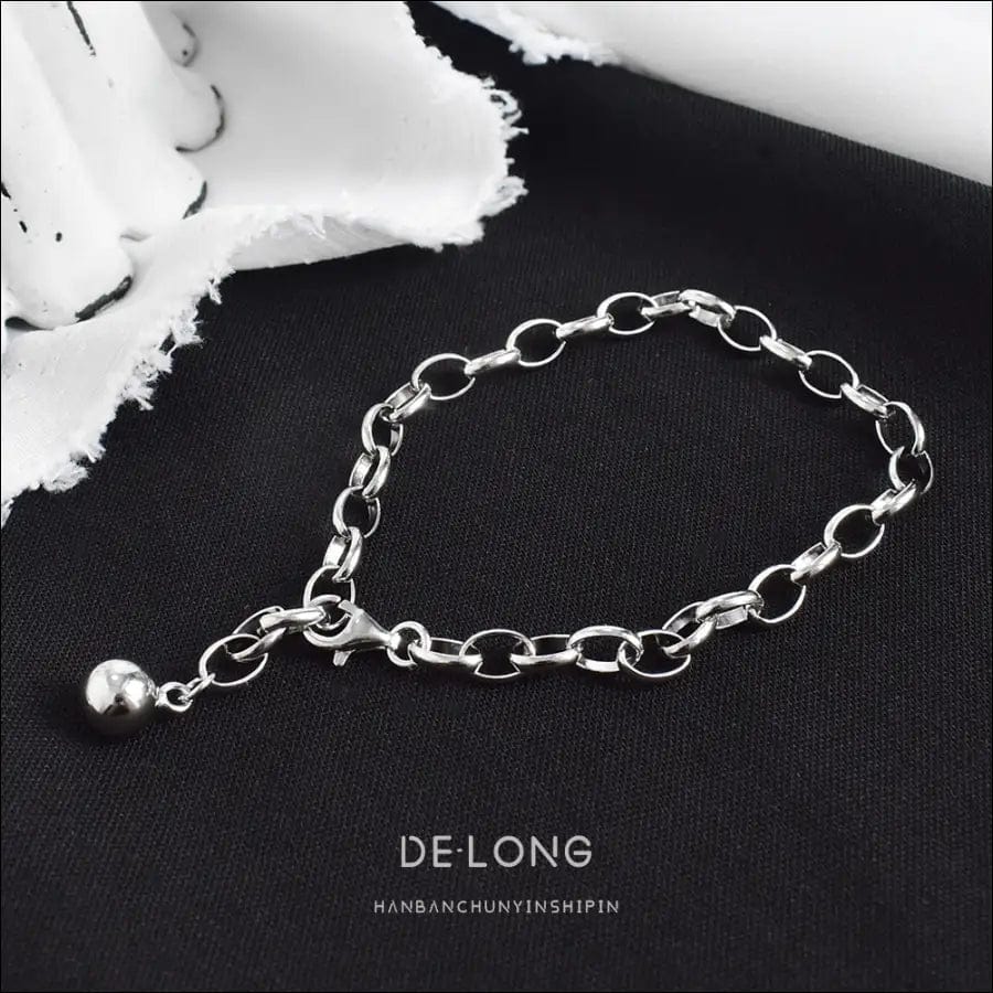 Heavy Industry Personality Pearl Chain Bracelet S925