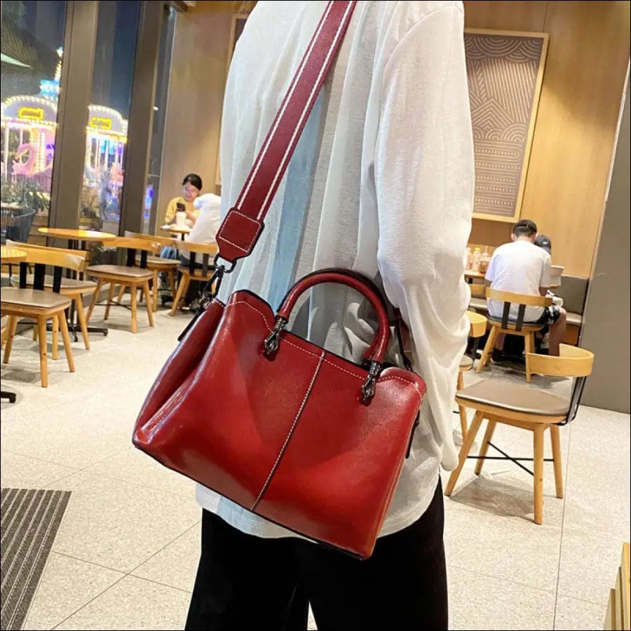 High-Capacity Zipper Splicing Handbag Shoulder Bag -