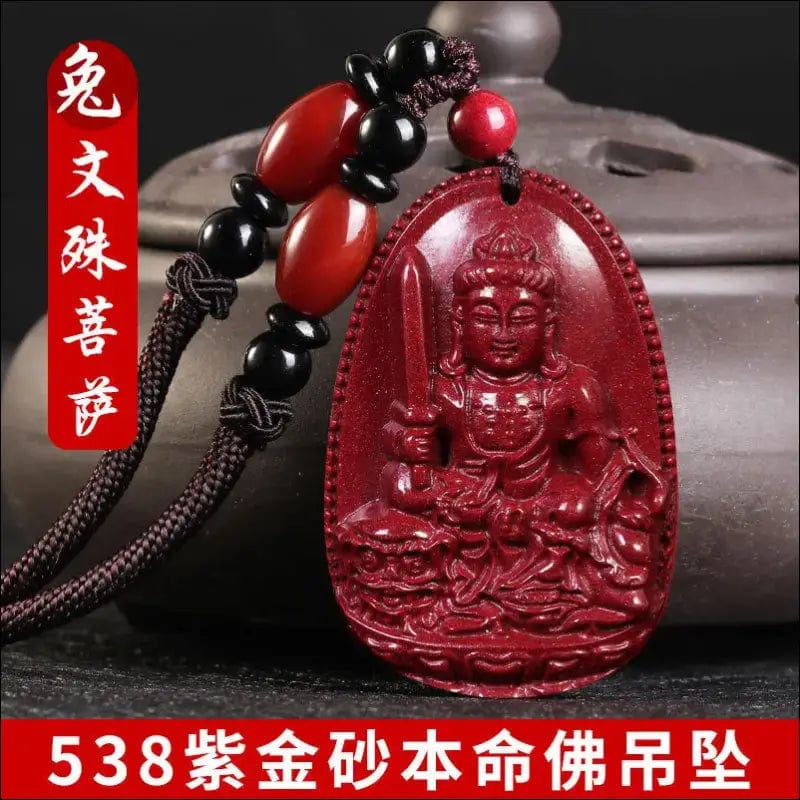 High content Zijin cinnabar crane thousand hand Guanyin