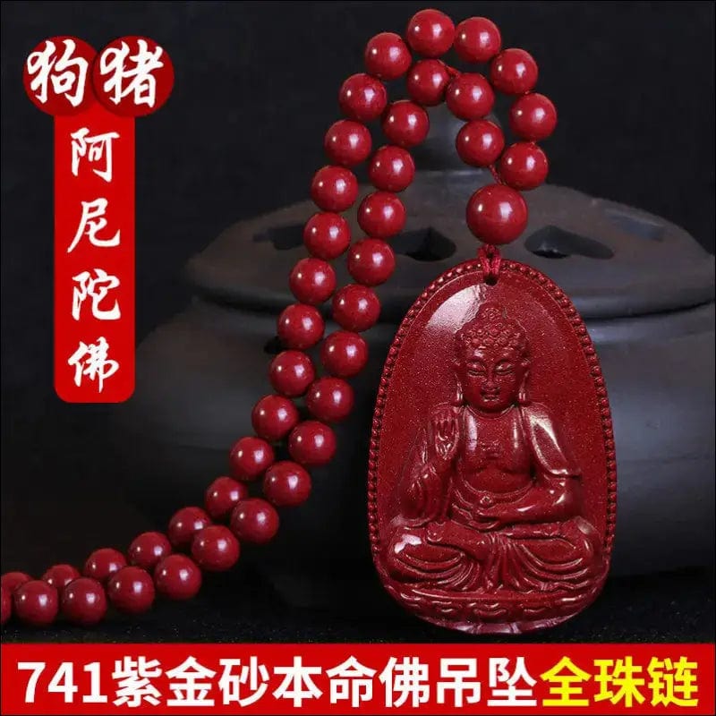 High content Zijin cinnabar crane thousand hand Guanyin