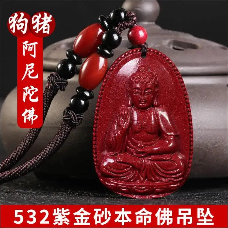 High content Zijin cinnabar crane thousand hand Guanyin