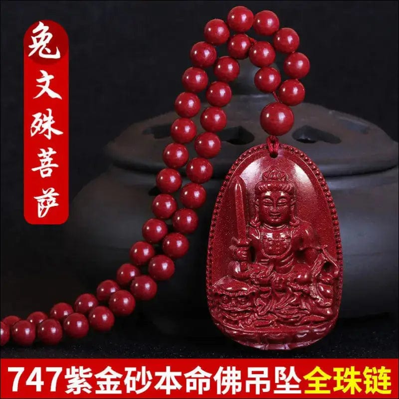 High content Zijin cinnabar crane thousand hand Guanyin